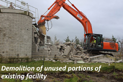 Demolition of unused portions of existing facility