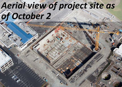 Aerial view of the project site as of October 2