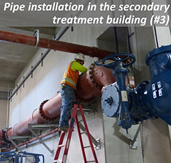 Pipe installation in the secondary treatment building (#3)
