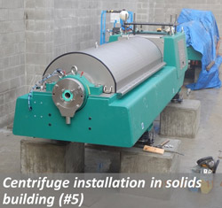 Centrifuge installation in solids building (#5)