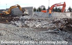Demolition of portions of existing facility