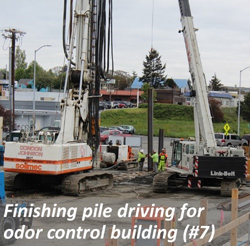 Finishing pile driving for odor control building (#7)