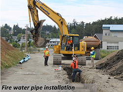 Fire water pipe installation