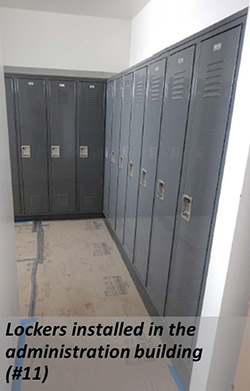 Lockers installed in the administration building (#11)