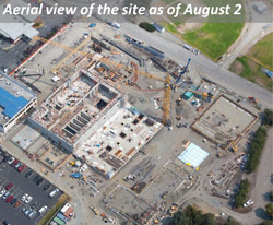 Aerial view of the site as of August 2