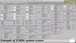 Example of SCADA system screen