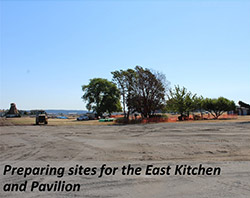 Preparing sites for the East Kitchen and Pavilion