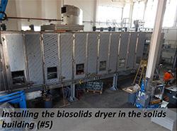 Installing the biosolids dryer in the solids building (#5)
